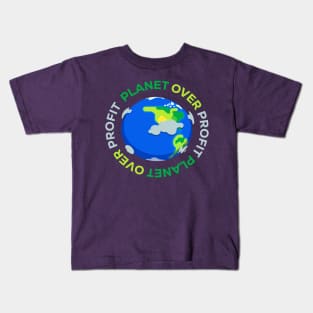 Planet over profit Kids T-Shirt